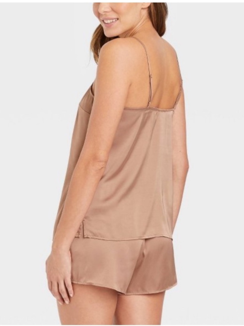 Stars above Satin Cami & Short Pajama Set - Taupe - Picture 2 of 2